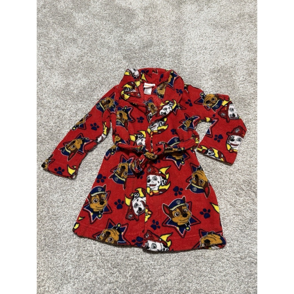 Toddler Nickelodeon Paw Patrol Soft Fleece Bath‎ Robe 4T/5T  RED